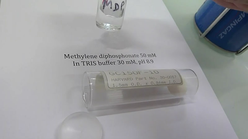Making the chemical shift reference with MDP solution