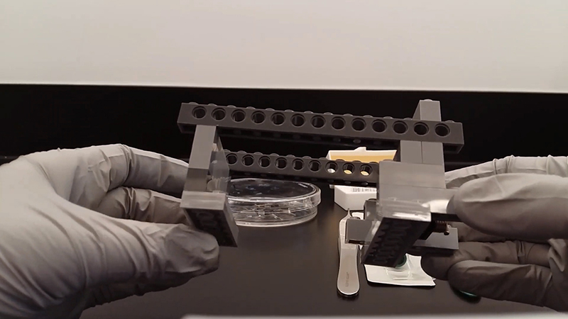 Assembly and use of the setup