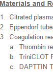 Coagulation Assay