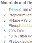 Propidium Iodide Staining of Cells for FACS Analysis