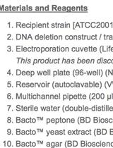 Genetic Transformation of Candida glabrata by Electroporation