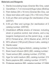 Determination of the in vitro Sporulation Frequency of Clostridium difficile