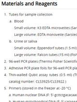 Isolation and Quantification of Extracellular DNA from Biofluids