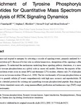 Enrichment of Tyrosine Phosphorylated Peptides for Quantitative Mass Spectrometry Analysis of RTK Signaling Dynamics