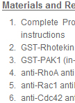 Rho GTP酶活化试验