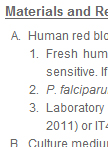Plasmodium falciparum Rosette Formation Assay