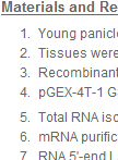 Northwestern Blot of Protein-RNA Interaction from Young Rice Panicles