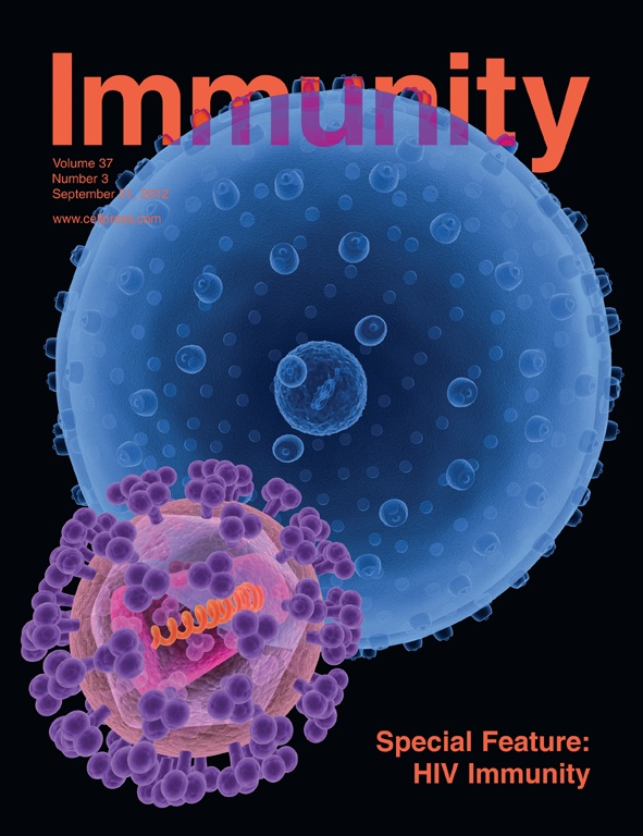 Cover of Immunity, featuring study using the protocol.