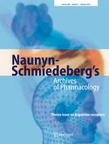 Cover of Naunyn-Schmiedeberg's Archives of Pharmacology, featuring study using the protocol.