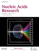 Cover of Nucleic Acids Research, featuring study using the protocol.