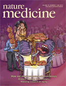 Cover of Nature Medicine, featuring study using the protocol.