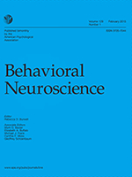 Cover of Behavioral Neuroscience, featuring study using the protocol.