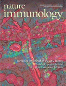 Cover of Nature Immunology, featuring study using the protocol.