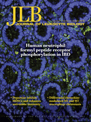 Cover of Journal of Leukocyte Biology, featuring study using the protocol.