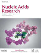 Cover of Nucleic Acids Research, featuring study using the protocol.