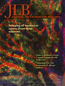 Cover of Journal of Leukocyte Biology, featuring study using the protocol.