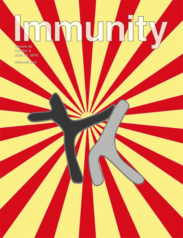 Cover of Immunity, featuring study using the protocol.