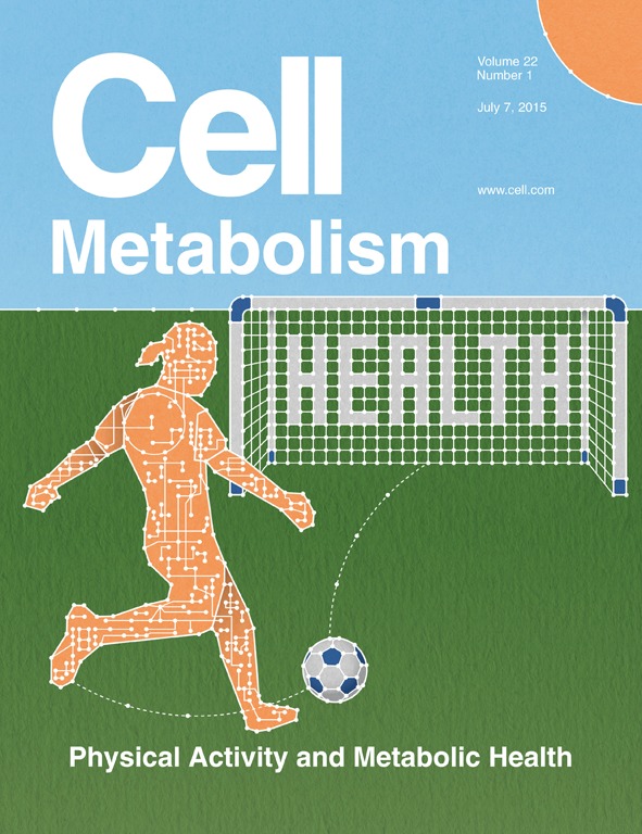 Cover of Cell Metabolism, featuring study using the protocol.