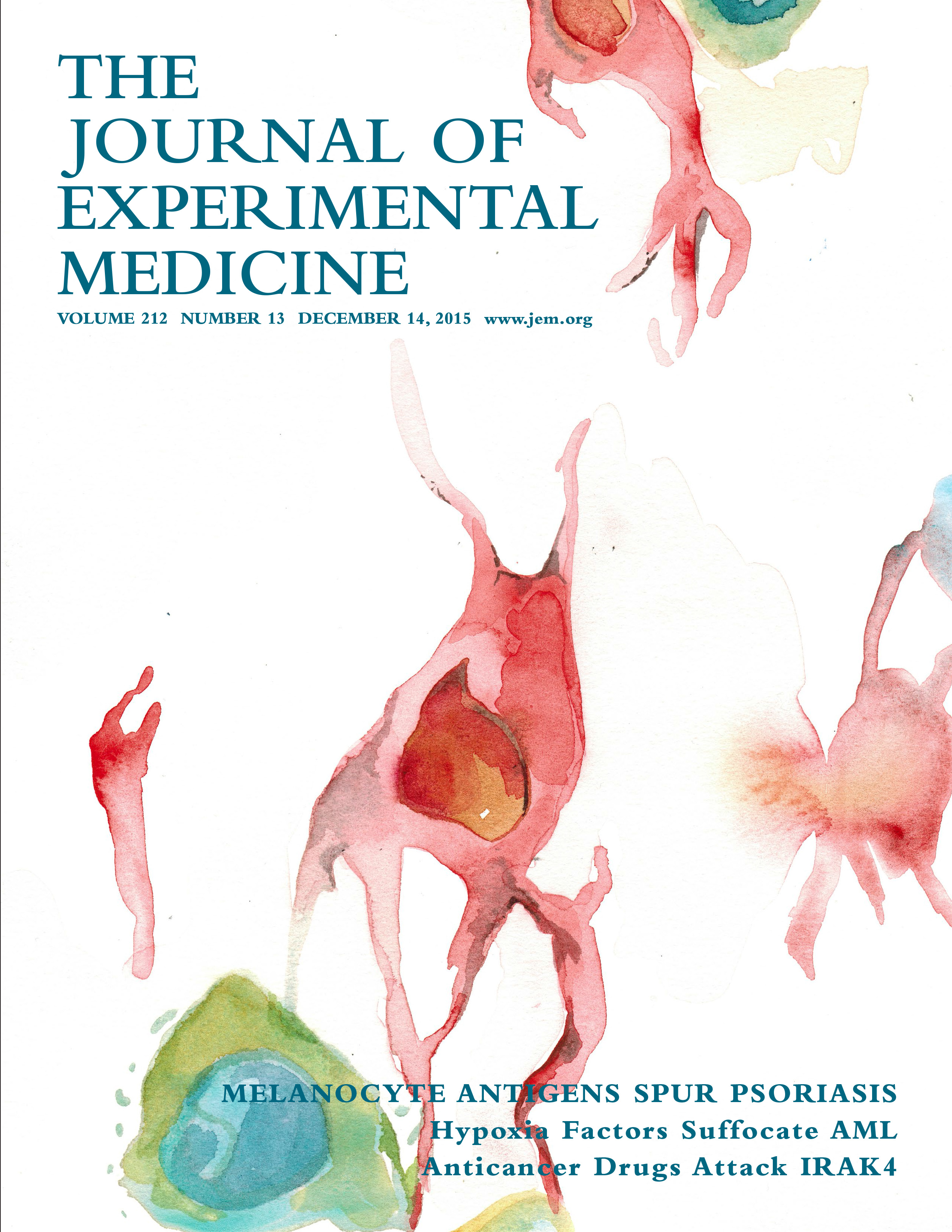 Cover of The Journal of Experimental Medicine, featuring study using the protocol.