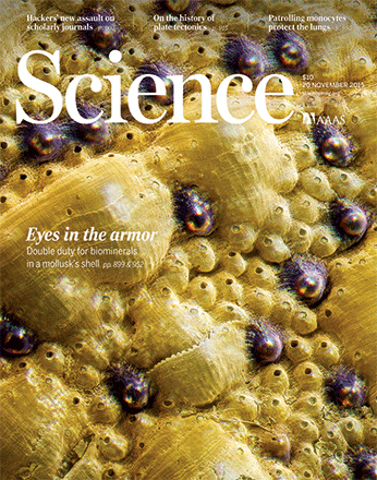 Cover of Science, featuring study using the protocol.