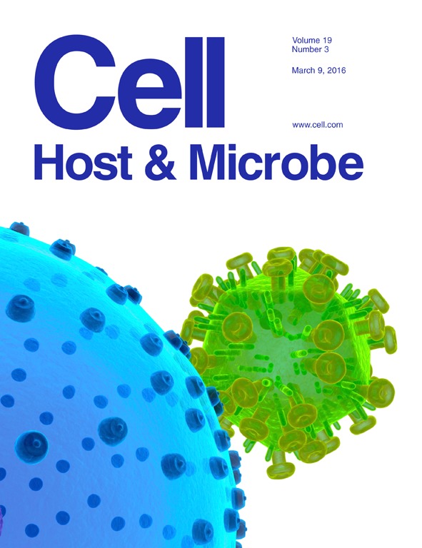 Cover of Cell Host & Microbe, featuring study using the protocol.