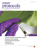 Cover of Nature Protocols, featuring study using the protocol.
