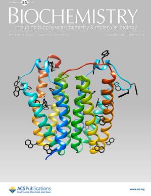 Cover of Biochemistry, featuring study using the protocol.