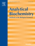 Cover of Analytical Biochemistry, featuring study using the protocol.
