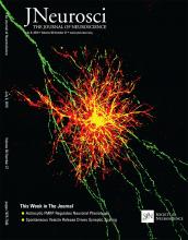Cover of The Journal of Neuroscience, featuring study using the protocol.