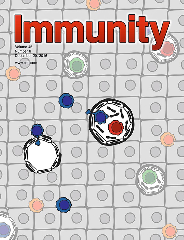 Cover of Immunity, featuring study using the protocol.