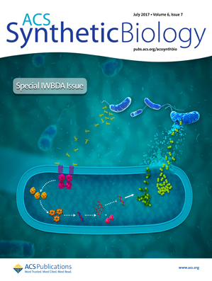 Cover of ACS Synthetic Biology, featuring study using the protocol.