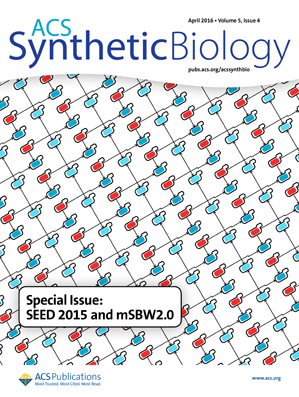 Cover of ACS Synthetic Biology, featuring study using the protocol.