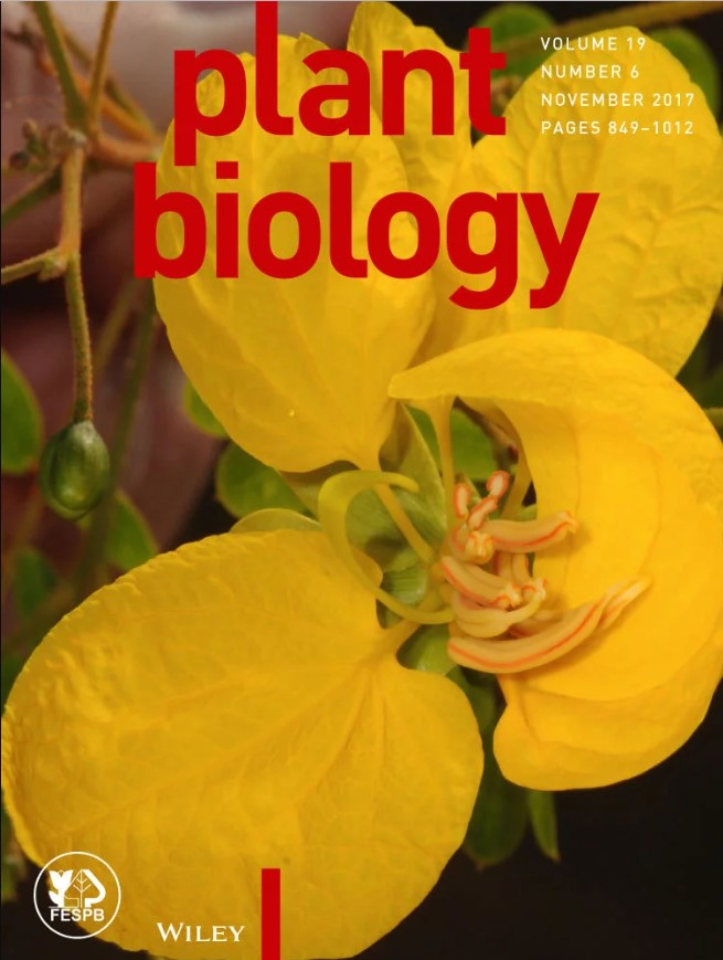 Cover of Plant Biology, featuring study using the protocol.