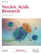 Cover of Nucleic Acids Research, featuring study using the protocol.