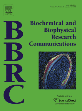 Cover of Biochemical and Biophysical Research Communications, featuring study using the protocol.
