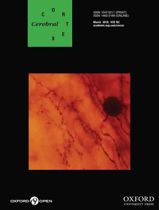Cover of Cerebral Cortex, featuring study using the protocol.