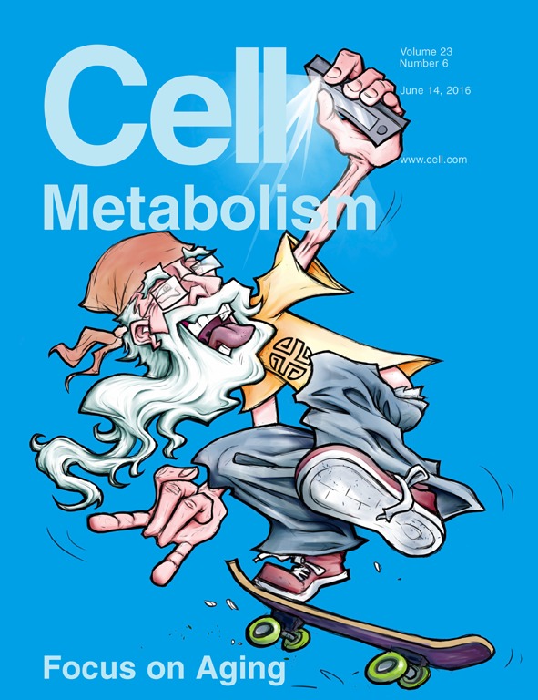 Cover of Cell Metabolism, featuring study using the protocol.