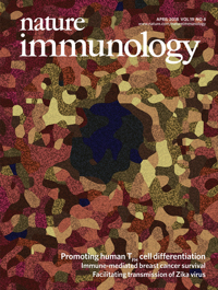 Cover of Nature Immunology, featuring study using the protocol.