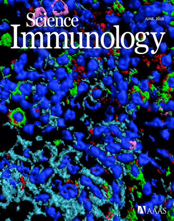 Cover of Science Immunology, featuring study using the protocol.