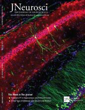 Cover of The Journal of Neuroscience, featuring study using the protocol.