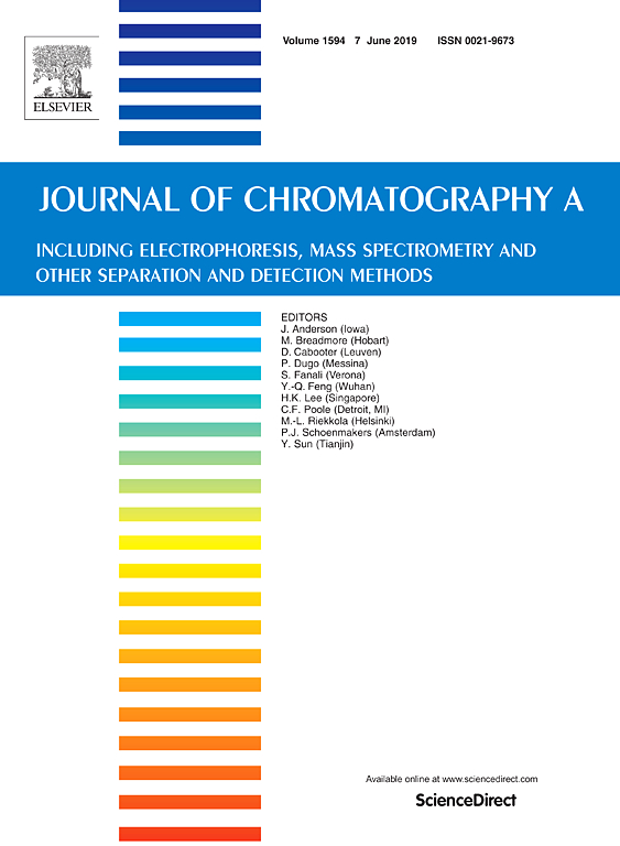 Cover of Journal of Chromatography A, featuring study using the protocol.