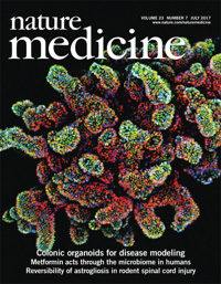 Cover of Nature Medicine, featuring study using the protocol.
