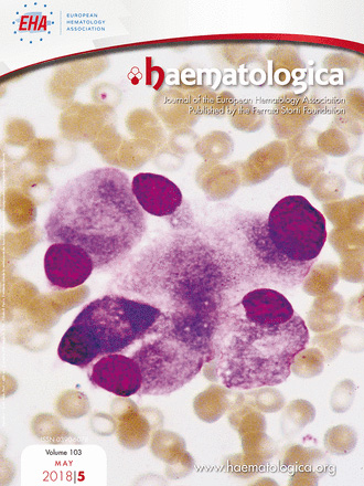 Cover of Haematologica, featuring study using the protocol.