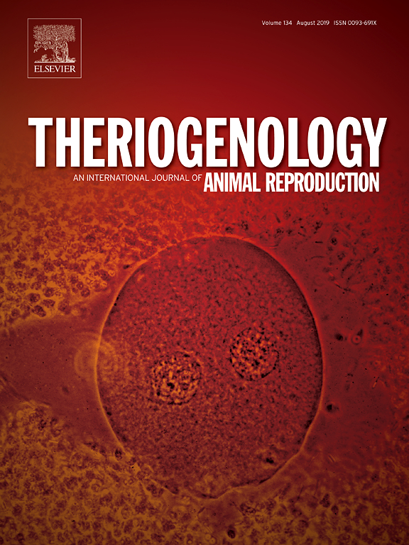 Cover of Theriogenology, featuring study using the protocol.