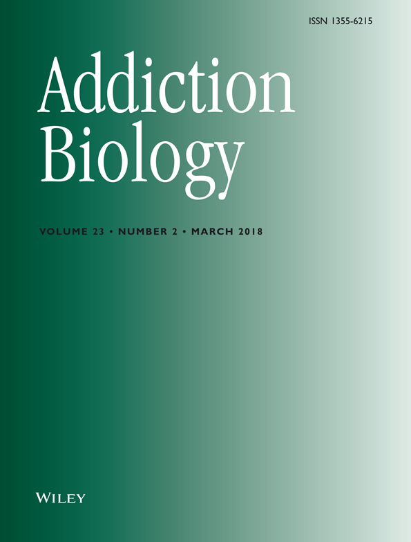 Cover of Addiction Biology, featuring study using the protocol.
