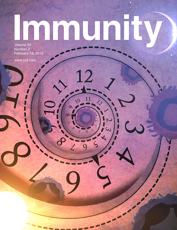 Cover of Immunity, featuring study using the protocol.