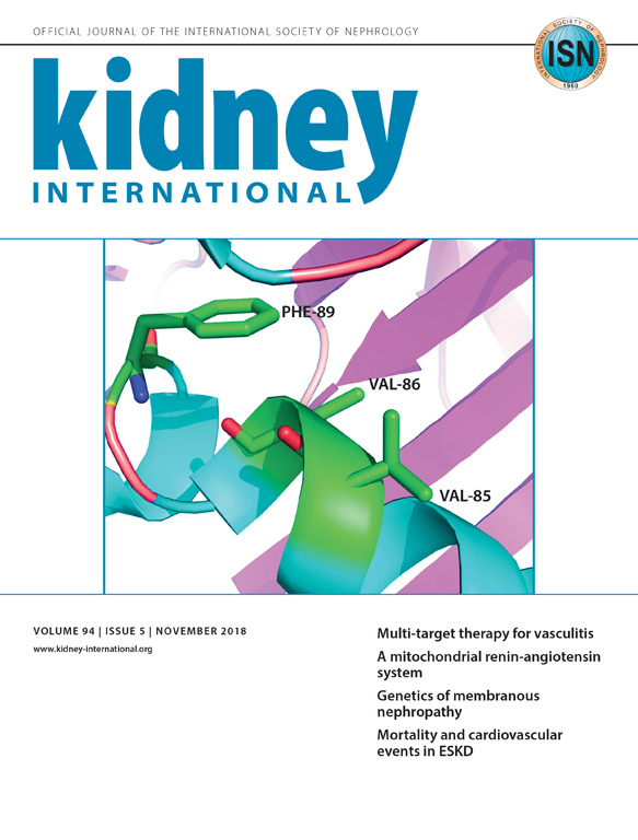 Cover of Kidney International  Journals, featuring study using the protocol.