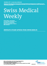 Cover of Swiss Medical Weekly, featuring study using the protocol.