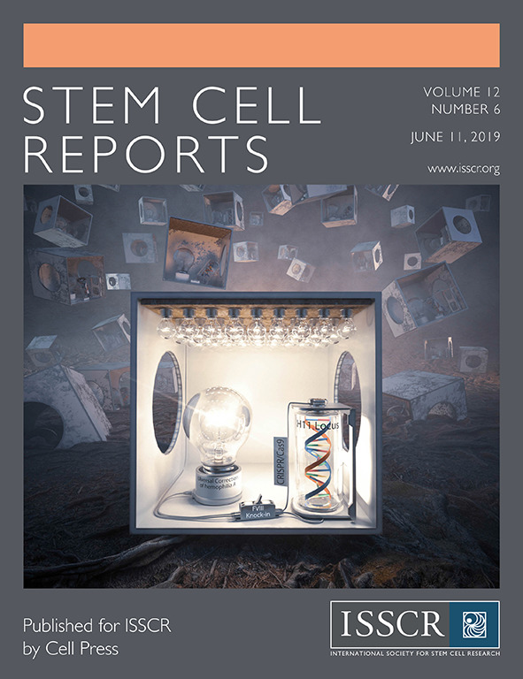 Cover of Stem Cell Reports, featuring study using the protocol.