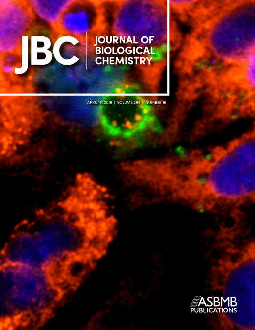 Cover of The Journal of Biological Chemistry, featuring study using the protocol.